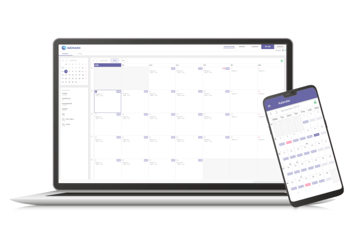 Payroll Time är en modern och komplett lösning för att förenkla rapportering av arbetad tid, frånvaro, körjournal, utlägg, tillägg och traktamente